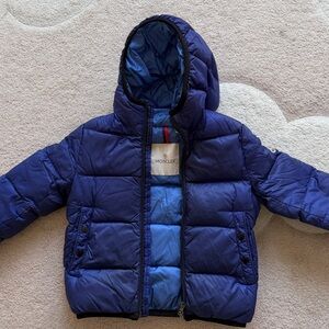Moncler Navy and Sky Blue Quilted Jacket